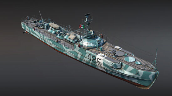 MC 485, barco-torpedeiro, Itália, ranque III. Premium.Características: